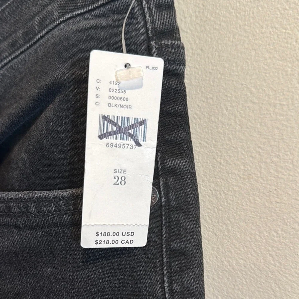 NWT‎ AGOLDE Riley High Rise Straight CropIn Crushed back Size 28